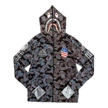 adidas x A Bathing Ape SB Shark Hoodie 'Black' EA2091