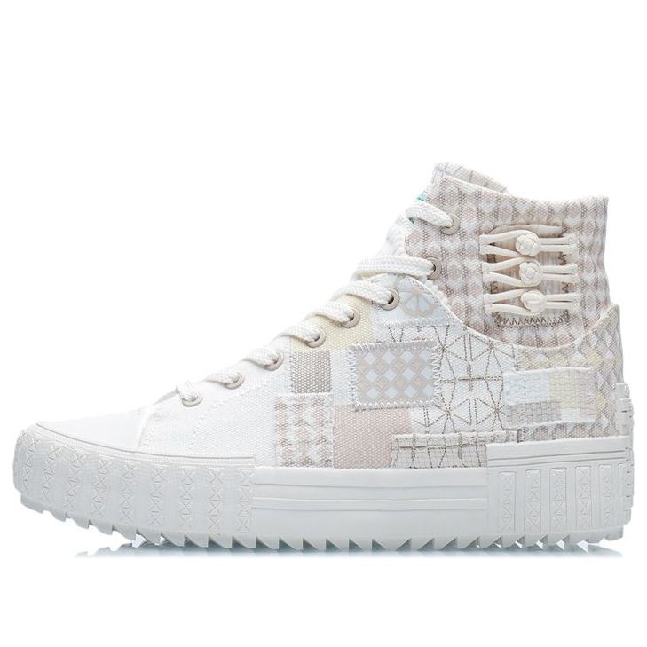 Li-Ning CF WuXing Canvas Hi Shoes 'White Grey' AGCR490-3