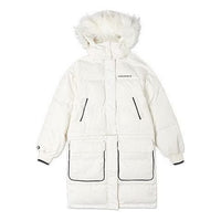 (WMNS) Converse Convertible Long Down Jacket 'White' 10020023-A01