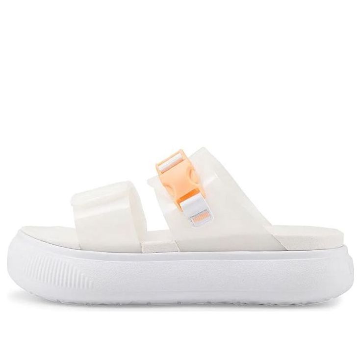 (WMNS) PUMA Suede Mayu Pop Sandal 'White Fizzy Melon' 384433-02