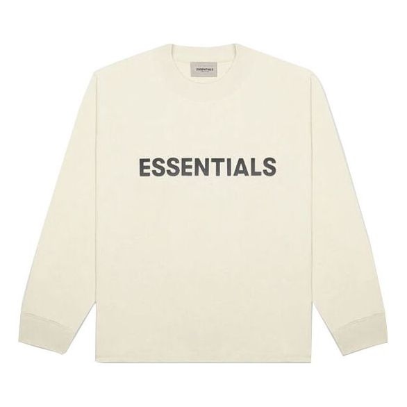 Fear of God Essentials FW20 Long Sleeve Logo Tee 'Cream' FOG-FW20-342