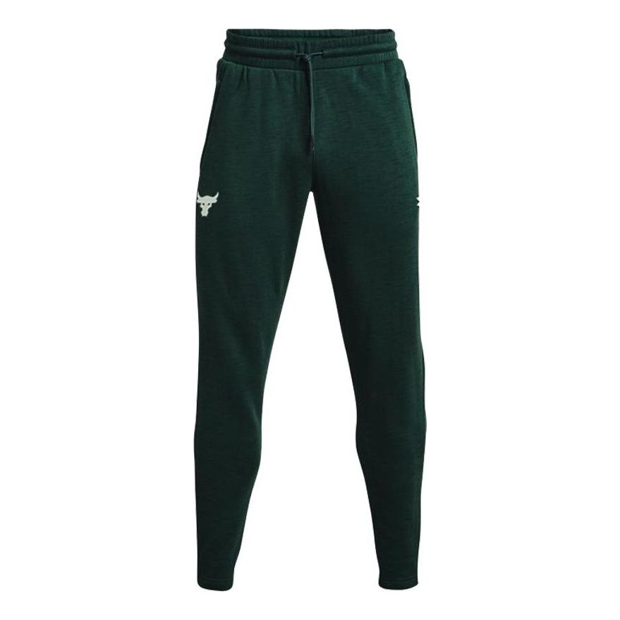 Under Armour Project Rock Charged Cotton Fleece Pants 'Green' 1357203-384