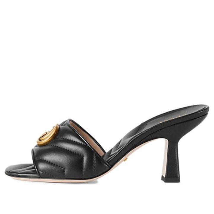 (WMNS) Gucci Marmont Double G slide sandal 'Black' 674839-BKO00-1000