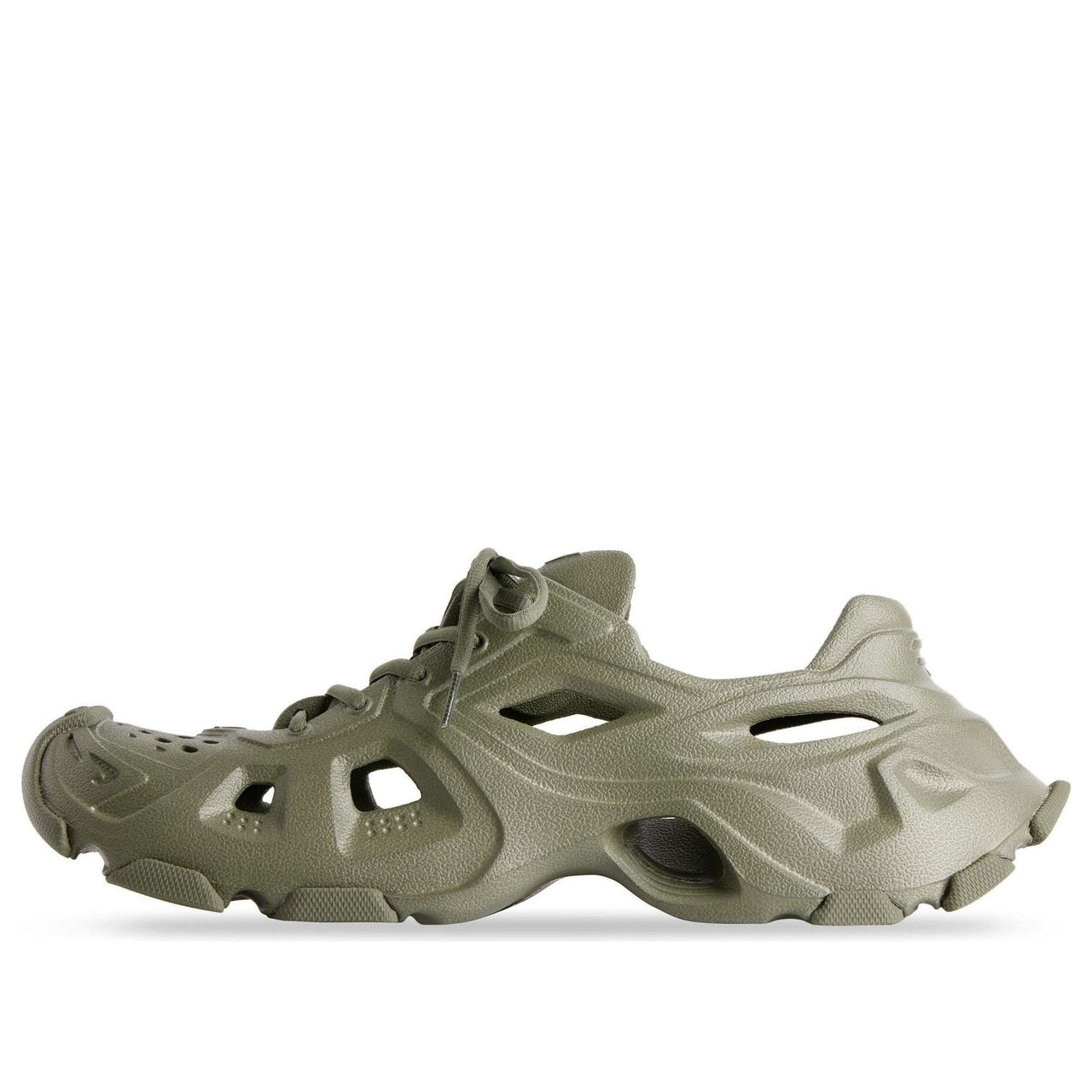 Balenciaga HD Lace Up Cut Out Sneakers 'Olive Green' 702421W3CES3500