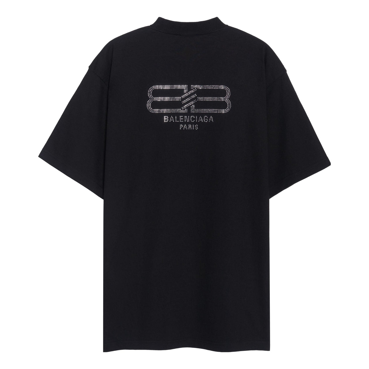 Balenciaga BB Paris Strass T-shirt Medium Fit 'Black Faded' 739784TOVU81055