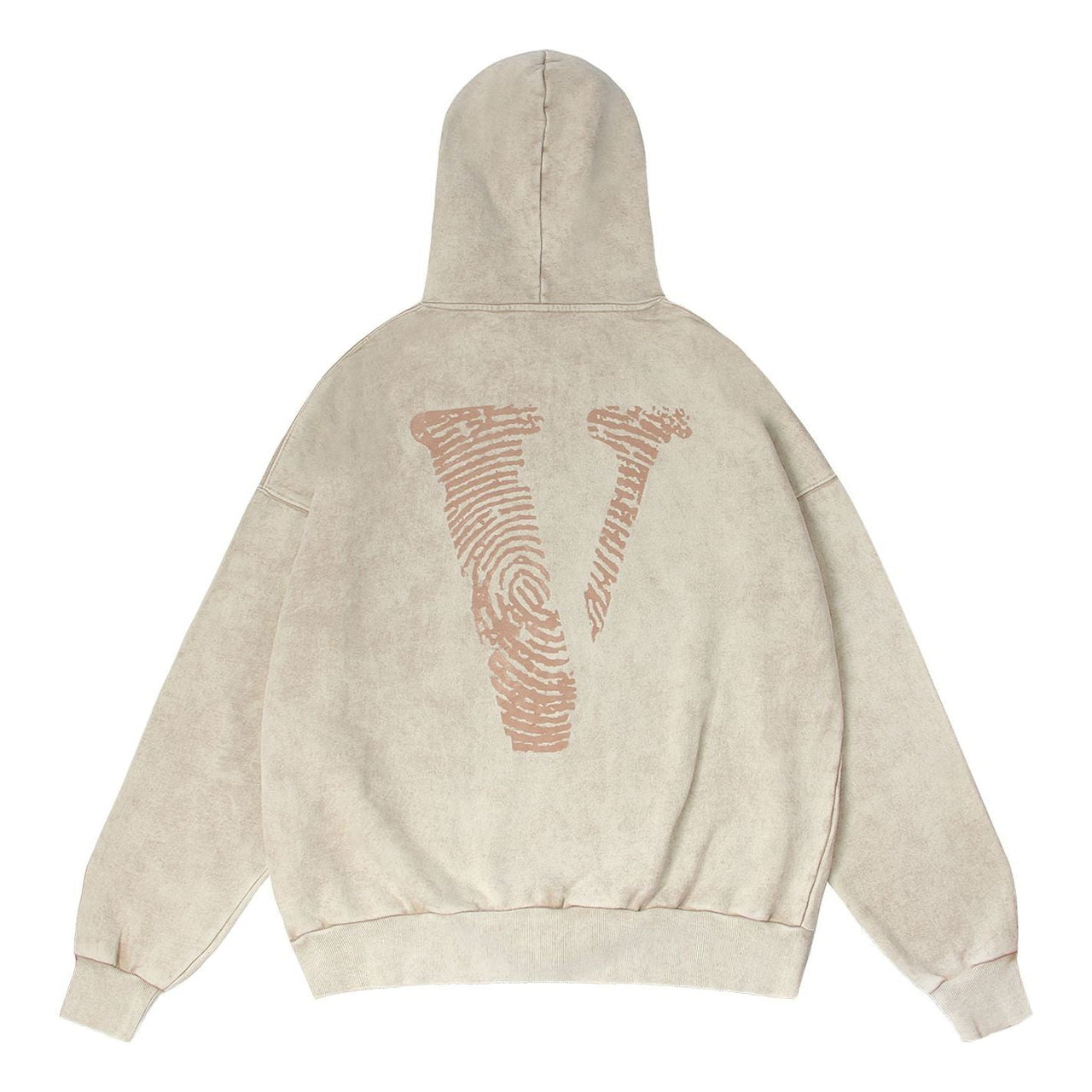 VLONE Finger Print Logo Hoodie 'Beige Red' VLHD24004-BE