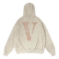 VLONE Finger Print Logo Hoodie 'Beige Red' VLHD24004-BE