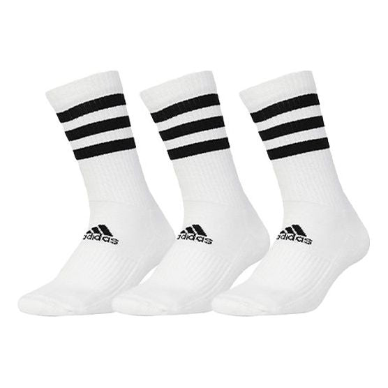 adidas Classical Mid Sports Basketball Socks 3 Pairs 'White' FH6628