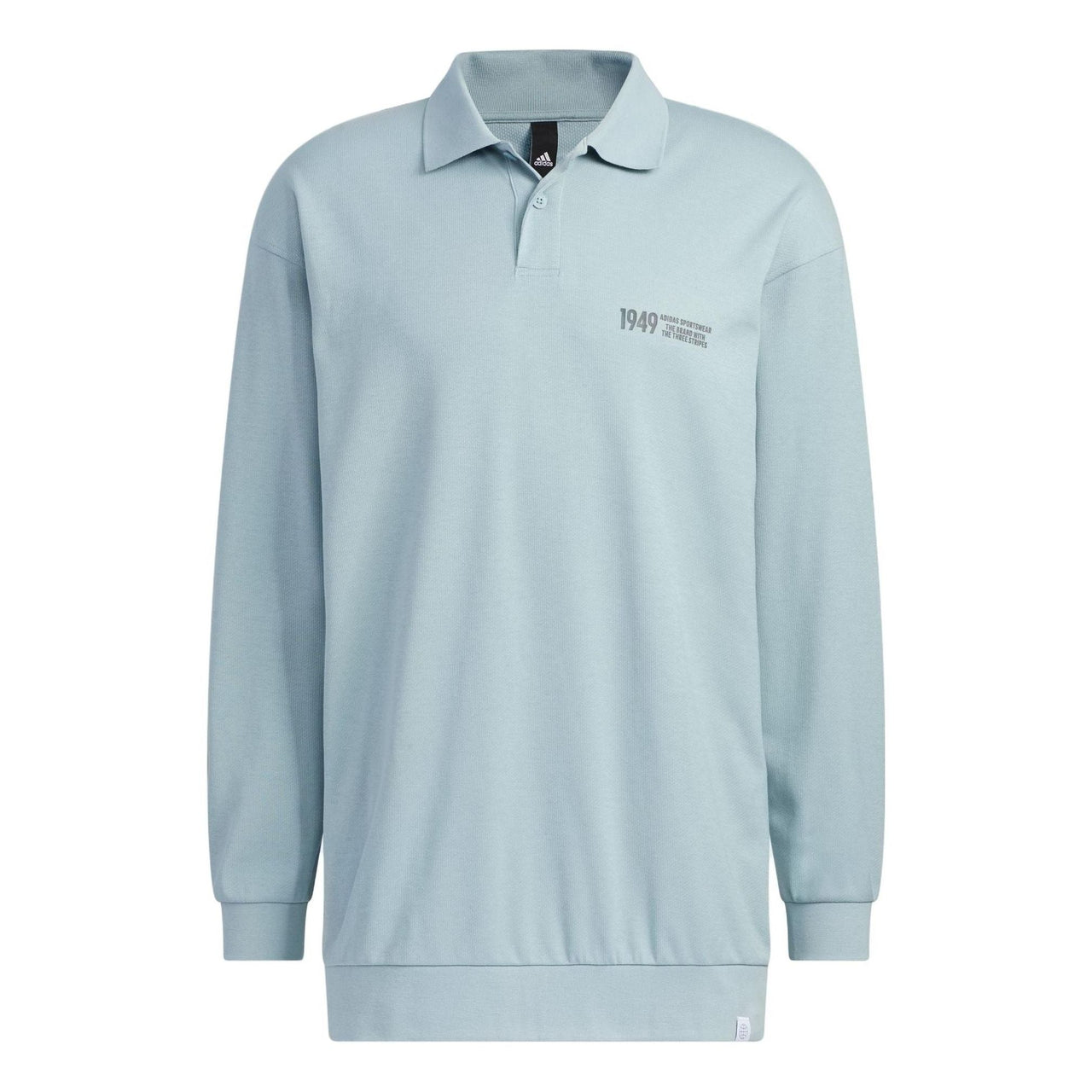 adidas Verbiage Long Sleeve Polo Shirts 'Teal' IK3509
