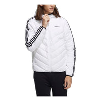 Men's adidas neo 3s Lw Down Jk Logo Printing Stay Warm Hooded Sports With Down Feather White Jacket H45253