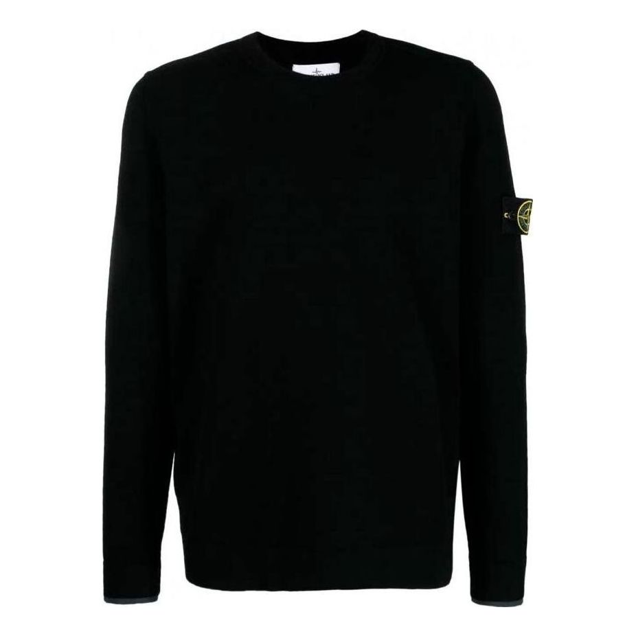 STONE ISLAND Wool Crewneck Sweater 'Black' 7915526A1-V0029