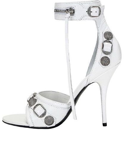 (WMNS) Balenciaga Cagole 110mm Sandals 'White Arena Lambskin' 743057WAD4E9081