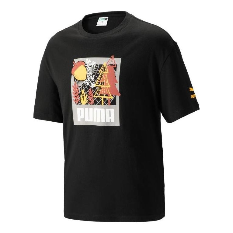 PUMA FF Short Sleeve Graphic Tee 'Black' 538776-01