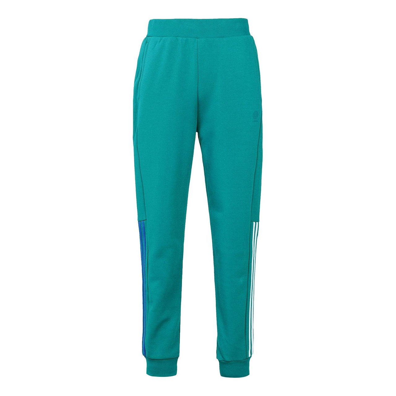 Men's adidas neo Knit Solid Color Stripe Bundle Feet Sports Pants/Trousers/Joggers Green HC9668