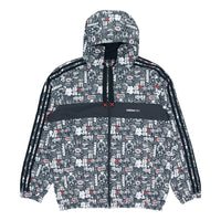 adidas neo Graffiti Printed Sports Jacket Men's Black GL8086