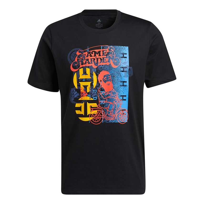 adidas Hdn Avatar Sc Basketball Athleisure Casual Sports Short Sleeve Black GP3429