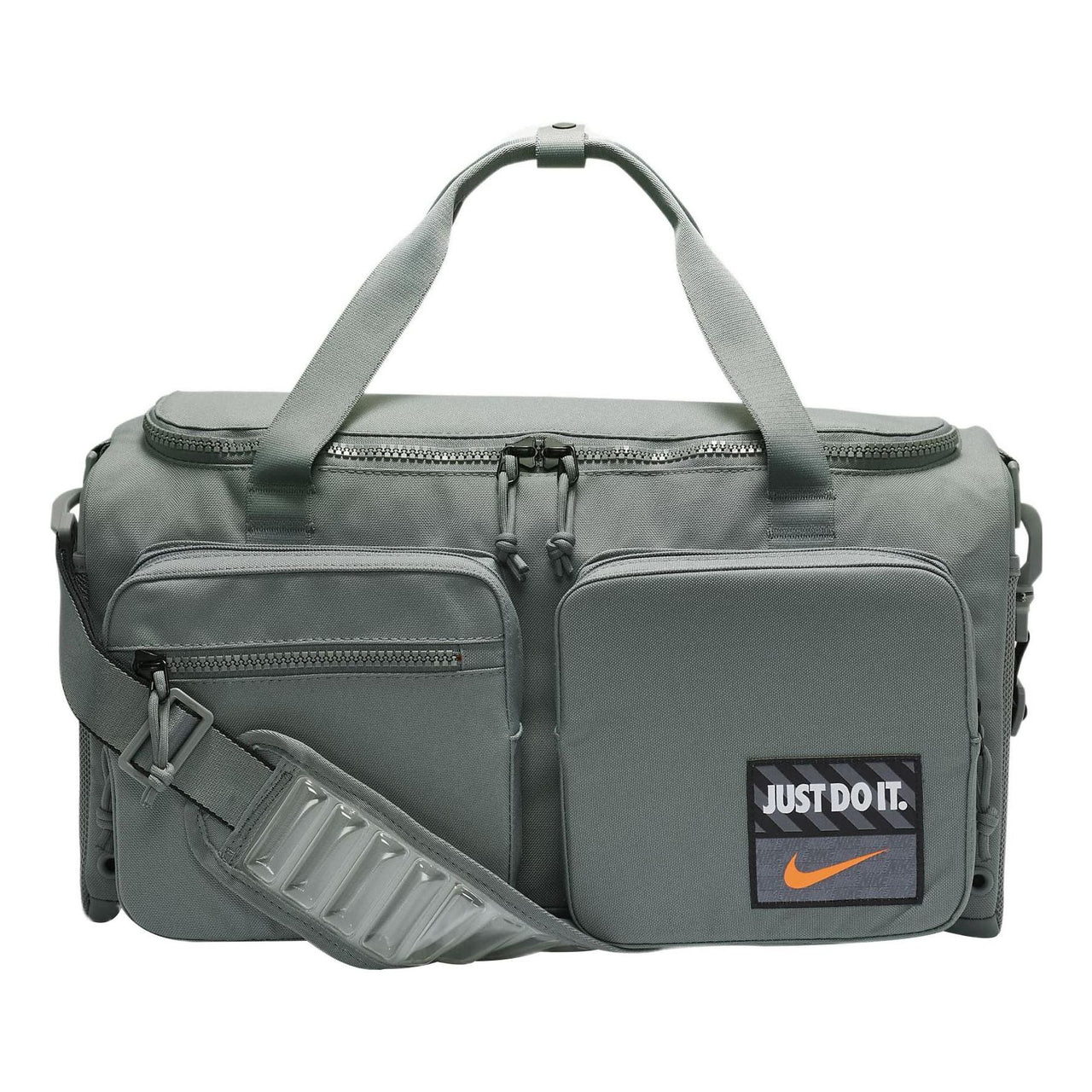 Nike Athletic Zipper  Fabric Gym Bag Travel Bag  Handbag Unisex Smoke Gray DQ5199-084