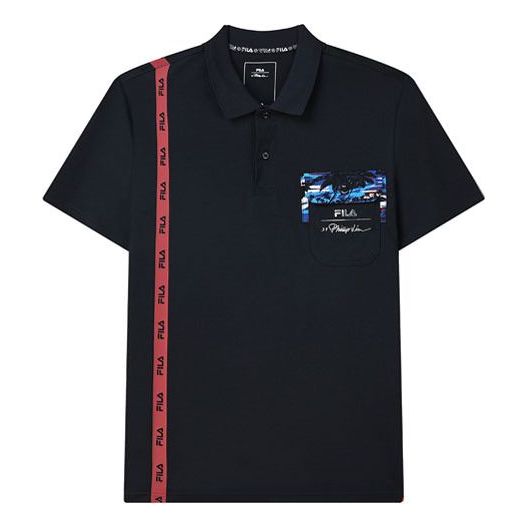 FILA x 3.1 phillip lim Crossover Printing Casual Short Sleeve polo Blue F11M126104F-NV