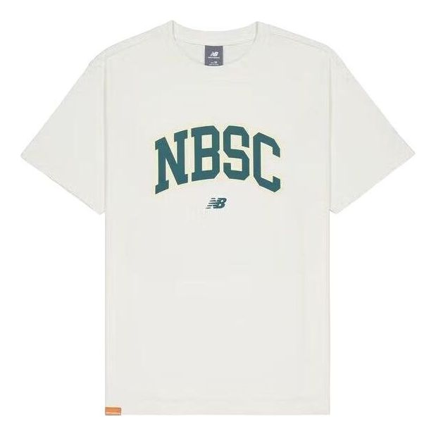 New Balance Big NBSC Graphic T-Shirt 'White Green' AMT42322-CIC
