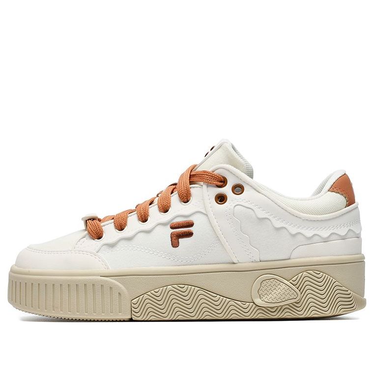 (WMNS) FILA FUSION Stack Skate Shoes 'White Orange' T12W232201FGB