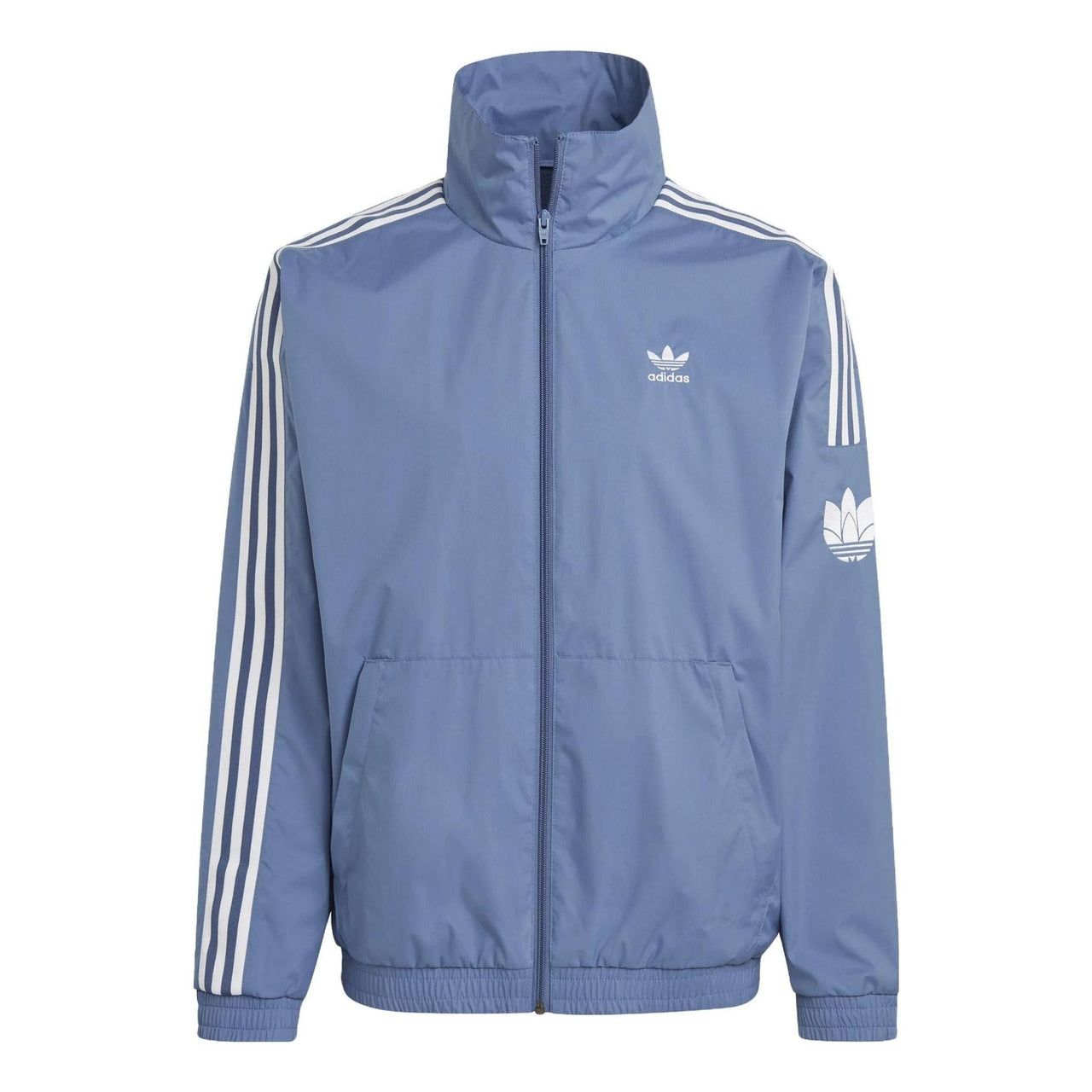 adidas Adicolor 3D Trefoil 3-Stripes Track Jacket 'Blue White' GN3536