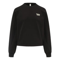 (WMNS) Reebok Round Neck Knitted Loose Casual Pullover Sweatshirt 'Black' 23FRC304WGH0