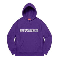 Supreme Lace Hooded Sweatshirt 'Purple White' SUP-SS22-168