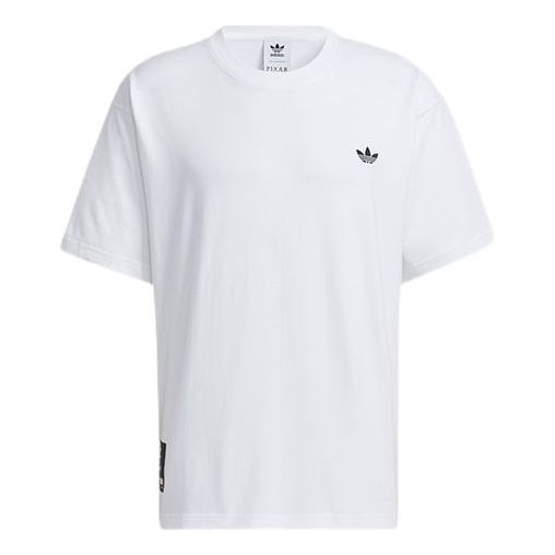 adidas originals Athleisure Casual Sports Back Printing Round Neck Short Sleeve White HC6924