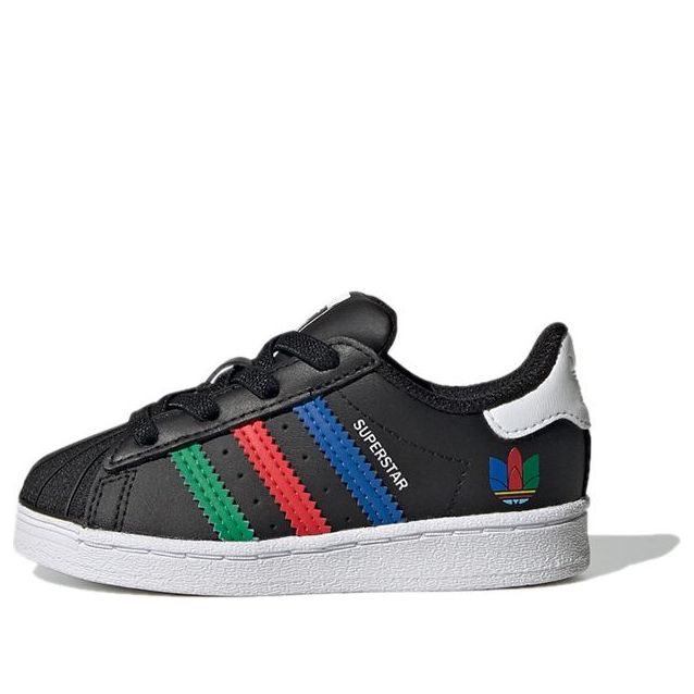 (TD) adidas Superstar 'Colorful Stripes - Core Black' FW5239