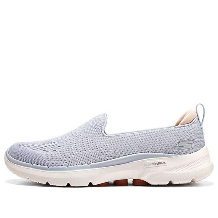 (WMNS) Skechers Go Walk 6 Slip In Fabulous View 'Light Grey Pink' 124571-LGPK