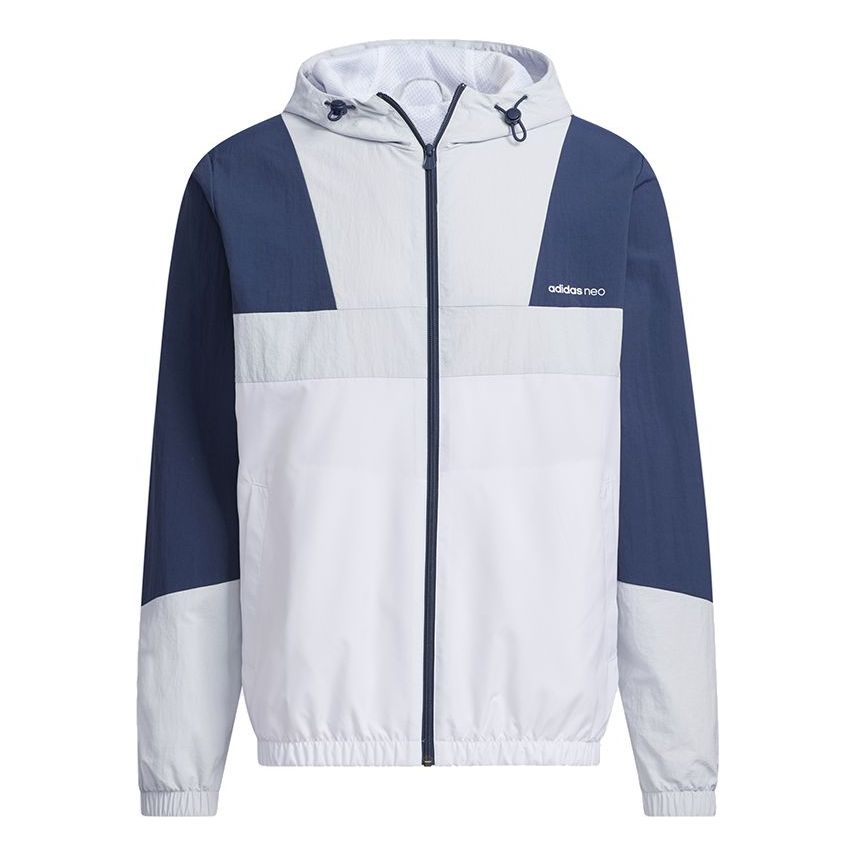 adidas neo M Fd Wb 1 Casual Sports Hooded Jacket Light Blue H45092