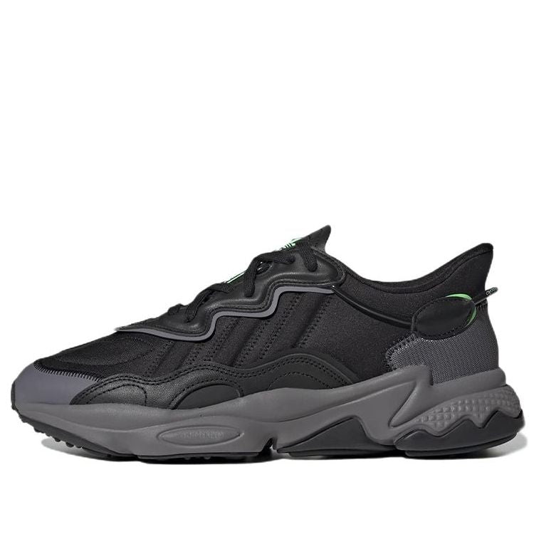 adidas Ozweego 'Black Charcoal Screaming Green' HR1168