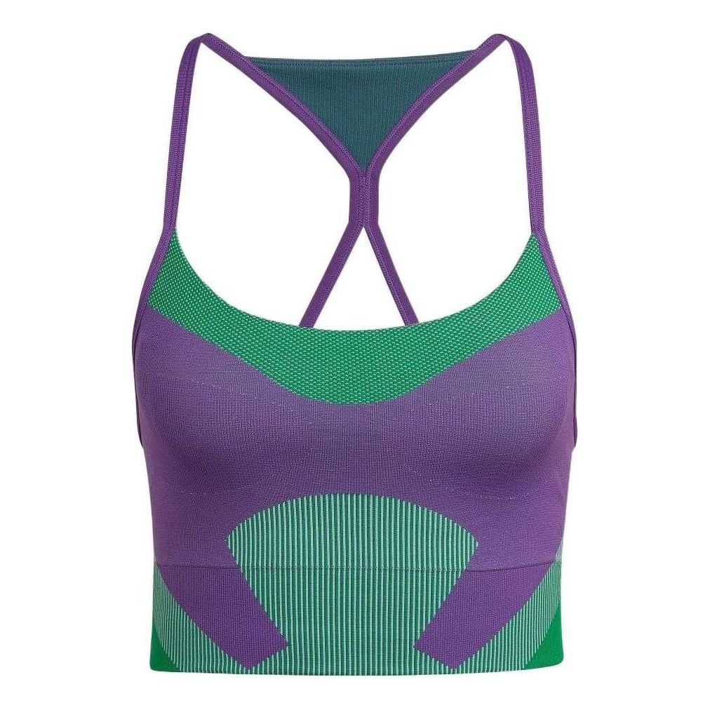 (WMNS) adidas by Stella McCartney TrueStrength Yoga Knit Light-Support Bra 'Purple Green' HG1417