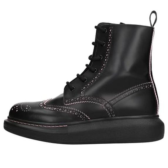 (WMNS) Alexander McQueen Hybrid Ankle Boots 'Core Black' 611703WHX5C1985
