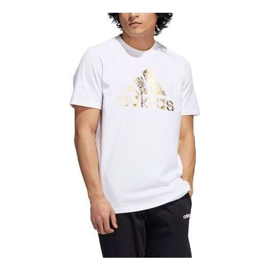 adidas Liquid Foil Badge Of Sport Graphic Tee 'White' HK9156