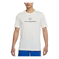 Nike Heritage Solid Color Round Neck Casual Sports Short Sleeve White DM5440-133