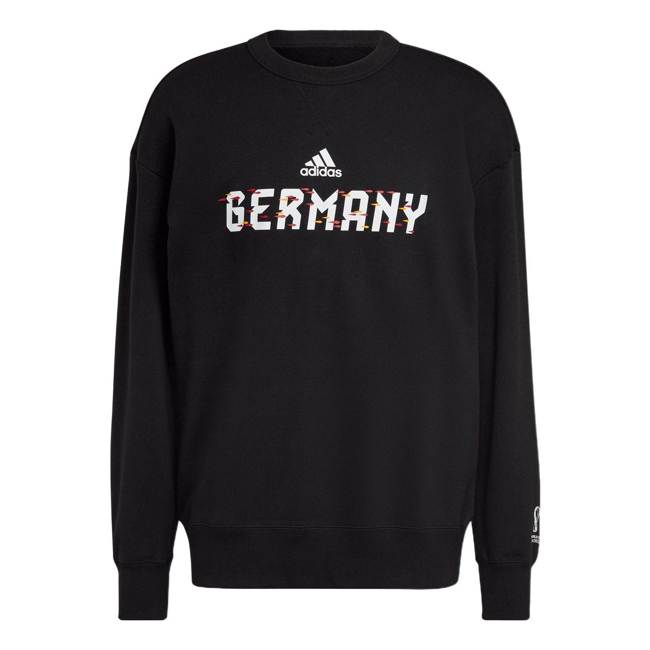 adidas Solid Color Brand Round Neck Long Sleeves Hoodie Men's Black HD6352