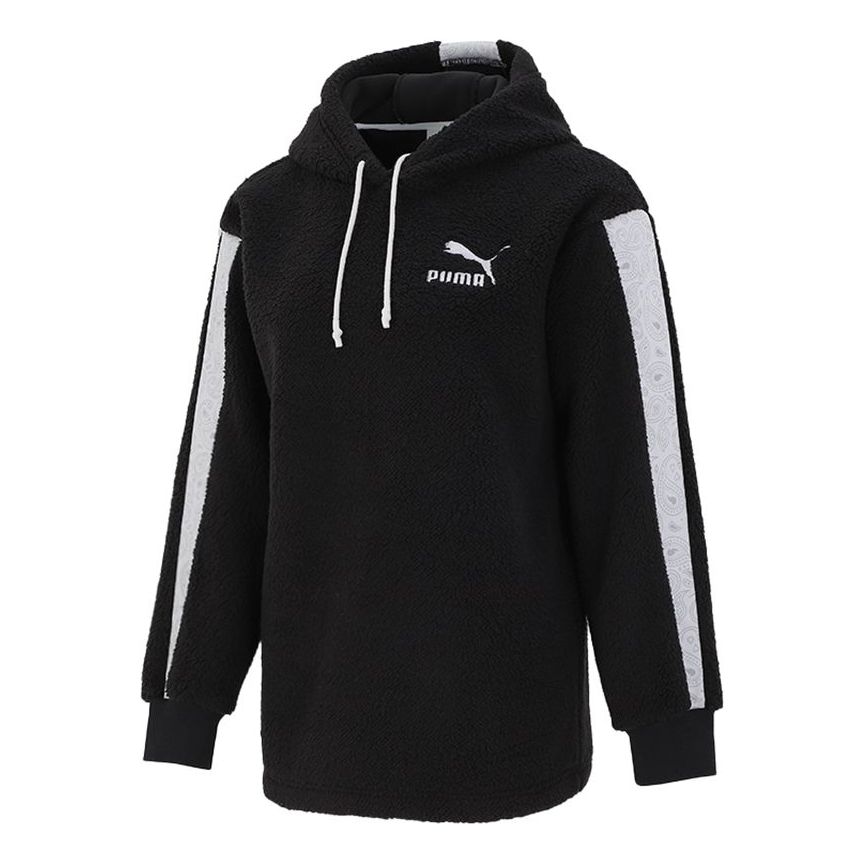 (WMNS) PUMA Sherpa Hoodie 'Black White' 534985-01