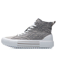 (WMNS) Li-Ning x Disney Canvas Hi Shoes 'Snow Grey White' AGCR180-1
