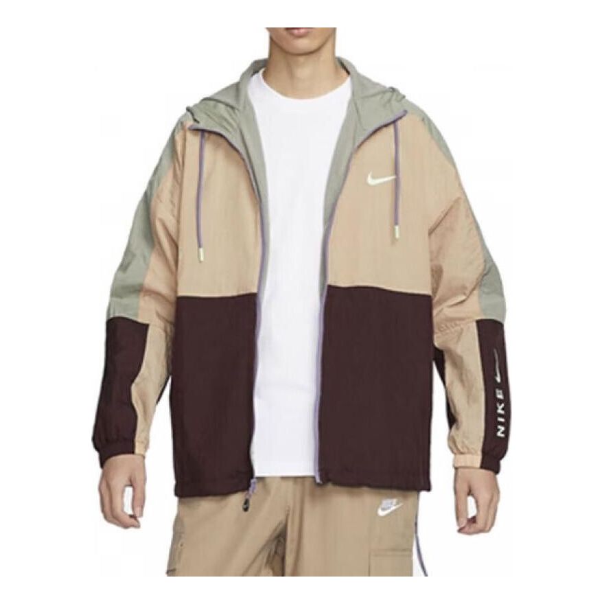 Nike Sportswear Woven Hooded Jacket Asia Sizing 'Hemp' HF6170-200