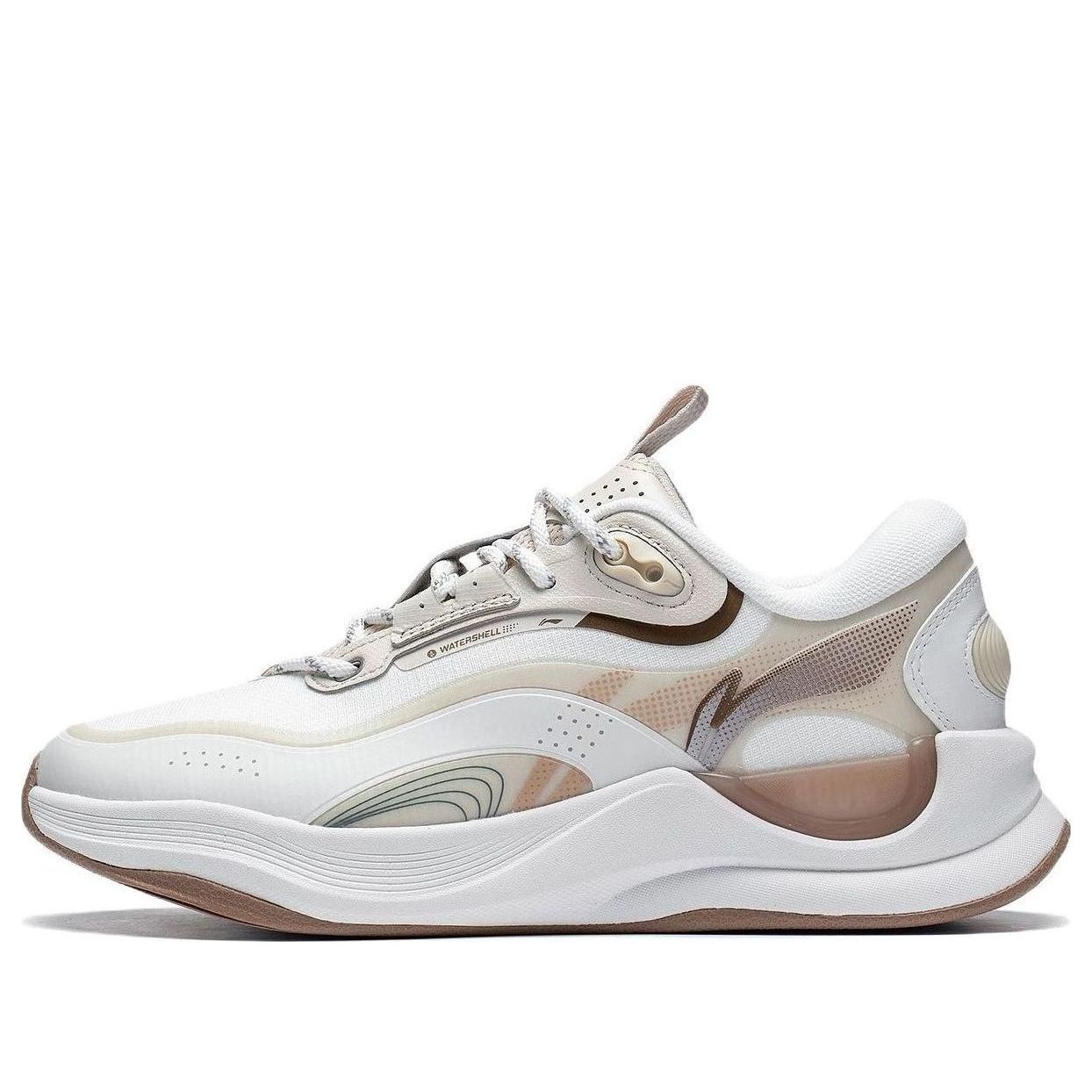(WMNS) Li-Ning Yunji 'White Grey Brown' AGLS108-4