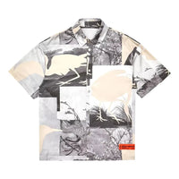 HERON PRESTON Cut Out Bowling Shirt 'Grey' HMGA027S21FAB0021001