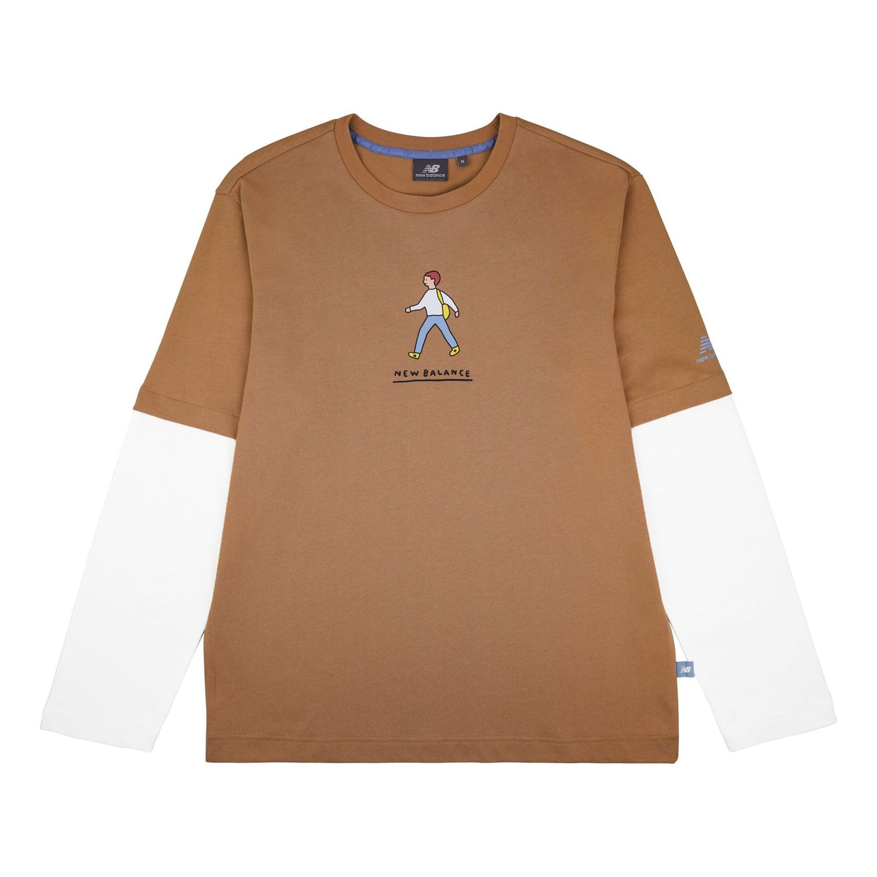 New Balance x Zero Per Zero Colorblock Long Sleeve Tee 'Brown White' NDA47013-BEI