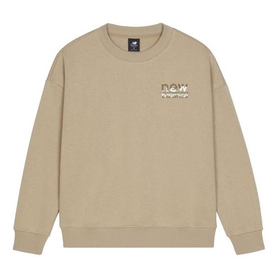 (WMNS) New Balance Casual Lifestyle Crew Neck Pullover 'Brown' AWT13349-HNA