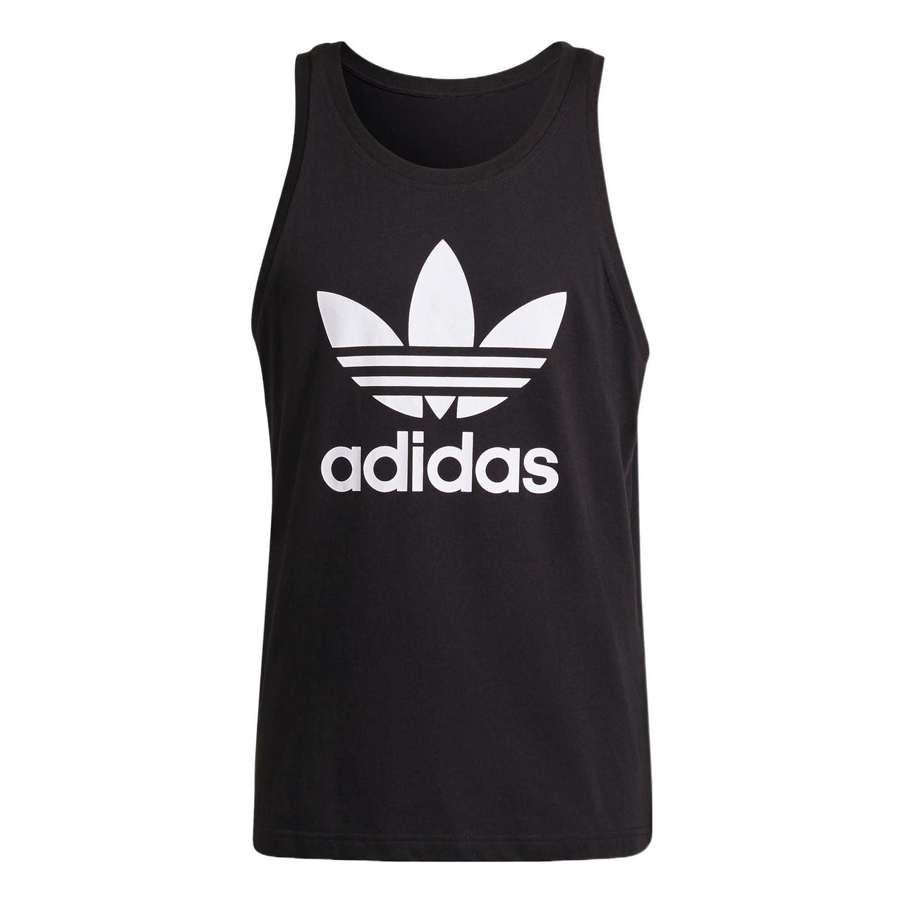 Men's adidas originals Trefoil Tank Contrasting Colors Large Logo Sports Training Vest Black H06634