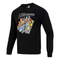 Men's adidas Funny Printing Sports Round Neck Pullover Black HG3624