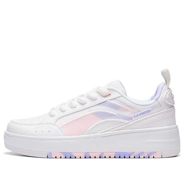 (WMNS) Li-Ning Lifestyle Skate Shoes 'White Purple Pink' AGCT142-4