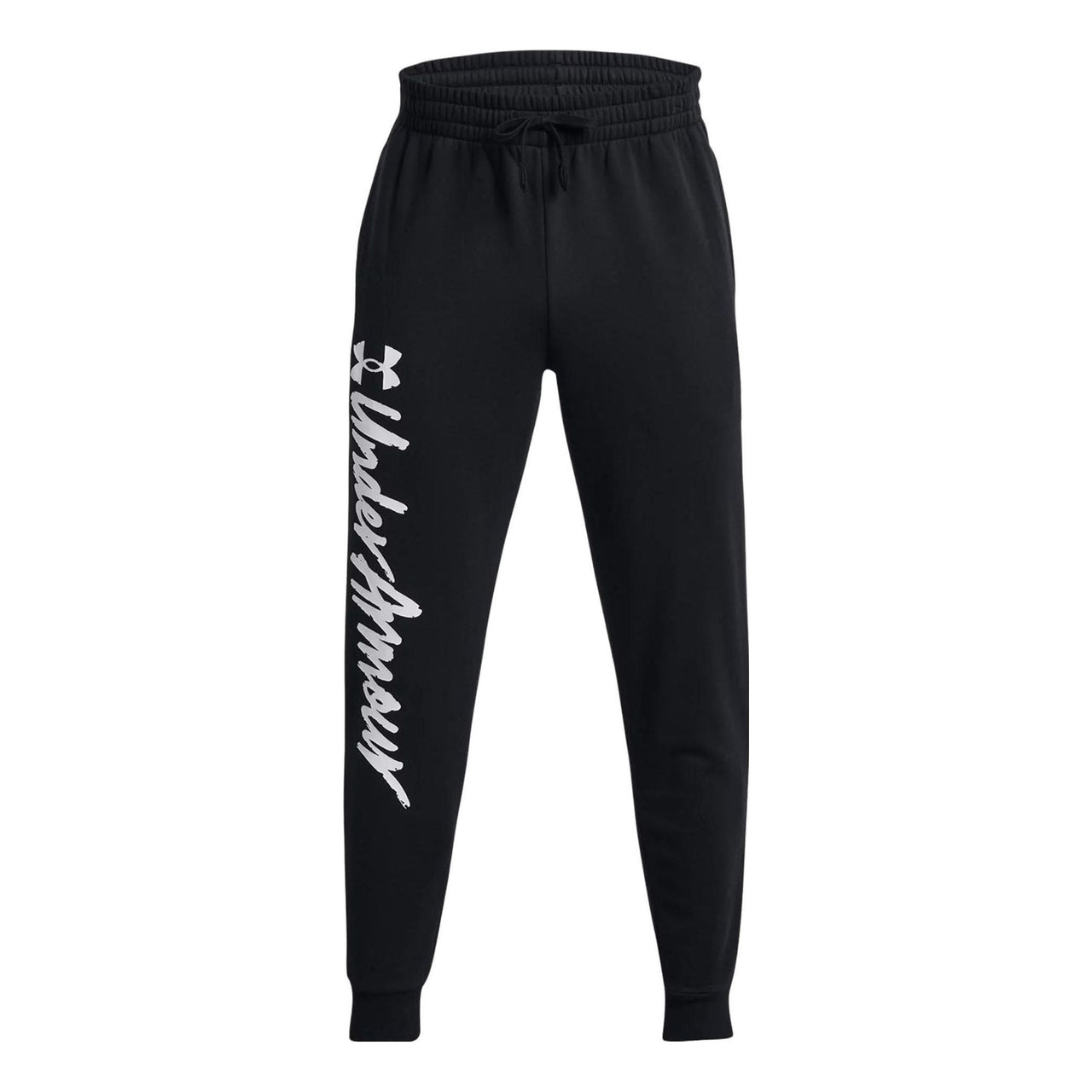 Under Armour Rival Fleece Graphic Joggers 'Black White' 1379776-001