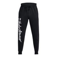 Under Armour Rival Fleece Graphic Joggers 'Black White' 1379776-001