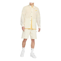 Men's Nike Retro Embroidered Daisy Long Sleeves Autumn Coconut Milk Shirt DM5056-113